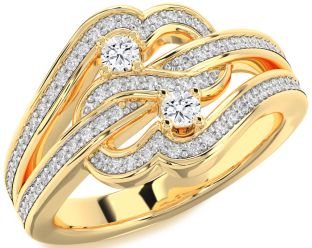 Diamond Gold Round Two Stone Ring