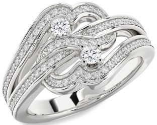 Diamond White Gold Round Two Stone Ring