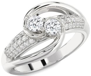 Diamond White Gold Round Two Stone Ring