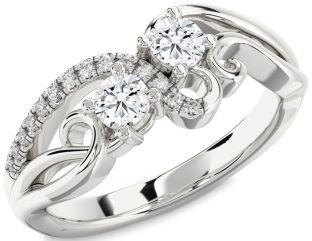 Diamond White Gold Round Two Stone Ring