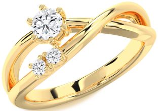 Diamond Gold Round Ring