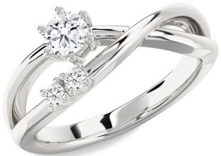 Diamond Platinum Round Ring