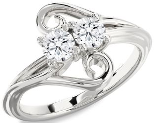 Diamond White Gold Round Two Stone Ring