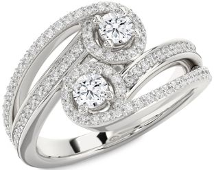 Diamond White Gold Round Two Stone Ring