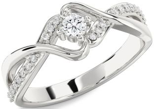 Diamond White Gold Round Promise Ring