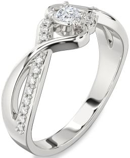 Diamond White Gold Heart Promise Ring