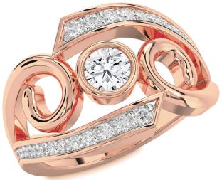 Diamond Rose Gold Round Solitaire Engagement Ring