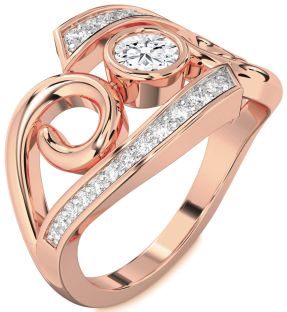 Diamond Rose Gold Round Solitaire Engagement Ring