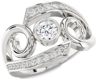 Diamond White Gold Round Solitaire Engagement Ring