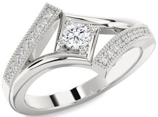 Diamond White Gold Round Promise Ring