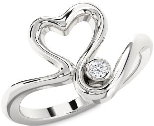 Diamond White Gold Heart Promise Ring