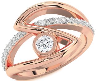 Diamond Rose Gold Round Promise Ring