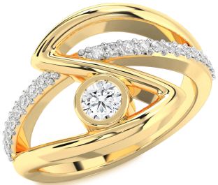 Diamond Gold Round Promise Ring
