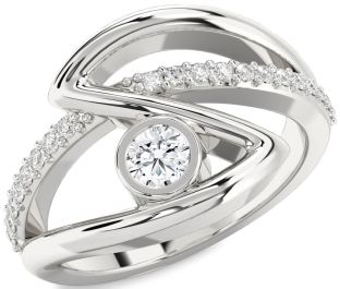 Diamond White Gold Round Promise Ring