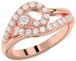 Diamond Rose Gold Round Promise Ring