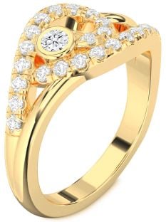 Diamond Gold Round Promise Ring