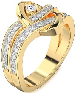 Diamond Gold Round Promise Ring