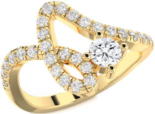 Diamond Gold Round Pave Promise Ring