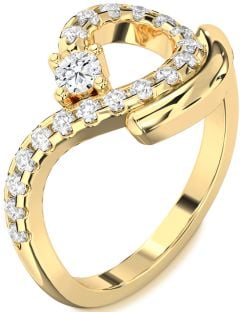 Diamond Gold Round Promise Ring