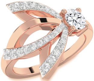 Diamond Rose Gold Round Promise Ring