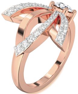 Diamond Rose Gold Round Promise Ring