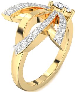 Diamond Gold Round Promise Ring