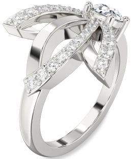 Diamond Platinum Round Promise Ring