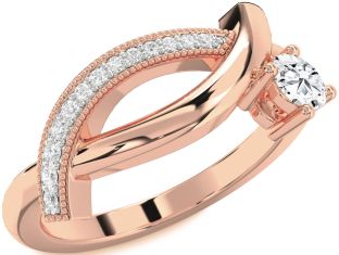Diamond Rose Gold Round Promise Ring
