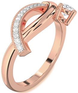 Diamond Rose Gold Round Promise Ring