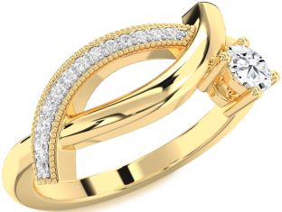 Diamond Gold Round Promise Ring