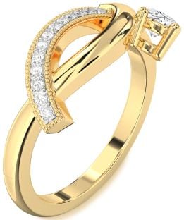 Diamond Gold Round Promise Ring