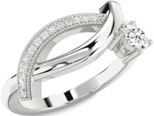 Diamond White Gold Round Promise Ring