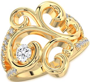 Diamond Gold Round Promise Ring