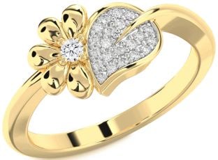 Diamond Gold Daisy Ring
