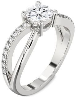 Diamond Platinum Round Solitaire Engagement Ring