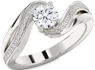 Diamond White Gold Round Solitaire Engagement Ring