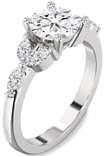 Diamond Platinum Round Engagement Ring