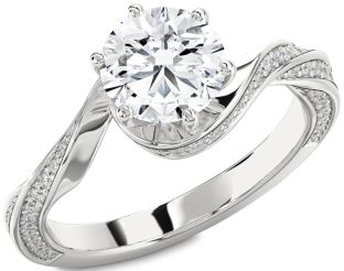 Diamond White Gold Round Solitaire Engagement Ring