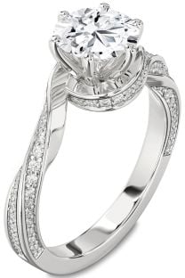 Diamond Platinum Round Solitaire Engagement Ring