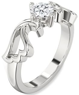 Diamond White Gold Wings Ring