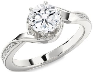 Diamond Platinum Round Solitaire Engagement Ring