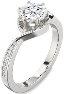 Diamond White Gold Round Solitaire Engagement Ring
