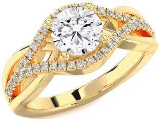 Diamond Gold Evil Eye Ring