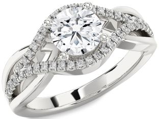 Diamond Platinum Evil Eye Ring