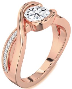 Diamond Rose Gold Round Solitaire Engagement Ring