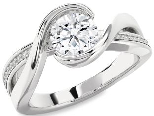 Diamond Platinum Round Solitaire Engagement Ring