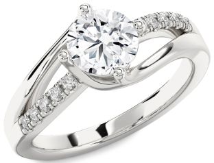Diamond Platinum Round Solitaire Engagement Ring