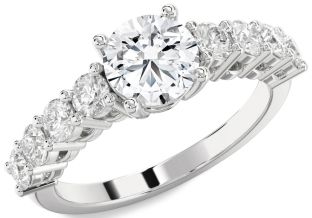 Diamond Platinum Round Solitaire Engagement Ring