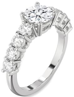 Diamond Platinum Round Engagement Ring