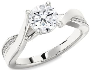 Diamond Platinum Round Solitaire Engagement Ring